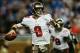 Nov 24, 2013; Detroit, MI, USA; Tampa Bay Buccaneers quarterback Mike Glennon (8) throws a pass during the third quarter against the Detroit Lions at Ford Field. Mandatory Credit: Andrew Weber-USA TODAY Sports
