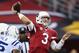 GLENDALE, AZ - NOVEMBER 24: Quarterback Carson Palmer #3 of the Arizona Cardinals throws a pass during the NFL game against the Indianapolis Colts at the University of Phoenix Stadium on November 24, 2013 in Glendale, Arizona. (Photo by Christian Peters