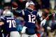 FOXBORO, MA - NOVEMBER 24: Quarterback Tom Brady #12 of the New England Patriots passes against the Denver Broncos during a game at Gillette Stadium on November 24, 2013 in Foxboro, Massachusetts. (Photo by Jared Wickerham/Getty Images)