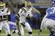 Nov 2, 2013; Lexington, KY, USA; Alabama State Hornets running back Isaiah Crowell (1) runs the ball against the Kentucky Wildcats at Commonwealth Stadium. Mandatory Credit: Mark Zerof-USA TODAY Sports