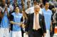 CHAPEL HILL, NC - NOVEMBER 08: Coach Roy Williams of the North Carolina Tar Heels calls instructions to his team during a game against the Oakland Golden Grizzlies at the Dean Smith Center on November 8, 2013 in Chapel Hill, North Carolina. North Carolin