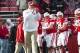 Nov 9, 2013; Madison, WI, USA; Wisconsin Badgers head coach Gary Andersen during warmups prior to the game against the Brigham Young Cougars at Camp Randall Stadium. Mandatory Credit: Jeff Hanisch-USA TODAY Sports