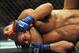 August 18, 2012; San Diego, CA, USA; Tarec Saffiedine (white shorts) fights Roger Bowling (blue shorts) in their Strikeforce MMA Welterweight Bout at the Valley View Casino Center. Mandatory Credit: Jayne Kamin-Oncea-USA TODAY Sports