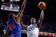 LEXINGTON, KY - NOVEMBER 19: Julius Randle #30 of the Kentucky Wildcats shoots the ball while defended by Anthony Walker #44 of the Texas-Arlington Mavericks during the game at Rupp Arena on November 19, 2013 in Lexington, Kentucky. (Photo by Andy Lyon