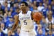 LEXINGTON, KY - NOVEMBER 25: Andrew Harrison #5 of the Kentucky Wildcats dribbles the ball during the game against the Cleveland State Vikings at Rupp Arena on November 25, 2013 in Lexington, Kentucky. (Photo by Andy Lyons/Getty Images)