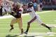 CHESTNUT HILL, MA - NOVEMBER 2: Andre Williams #44 of the Boston College Eagles runs for a touchdown in the first quarter against the Virginia Tech Hokies at Alumni Stadium. November 2, 2013 in Chestnut Hill, Massachusetts. The Eagles won the game 34-27.