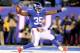 EAST RUTHERFORD, NJ - NOVEMBER 24: Andre Brown #35 of the New York Giants celebrates after a successful two point conversion to tie the game in the final minutes of the game against the Dallas Cowboys at MetLife Stadium on November 24, 2013 in East Ruthe