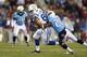 NASHVILLE, TN - NOVEMBER 14: Coby Fleener#12 of the Indianapolis Colts runs with the ball while defended by Alterraun Verner #20 of the Tennessee Titans during the game at LP Field on November 14, 2013 in Nashville, Tennessee. (Photo by Andy Lyons/Getty
