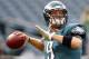 PHILADELPHIA, PA - NOVEMBER 17: Quarterback Nick Foles #9 of the Philadelphia Eagles throws during pre-game warm-ups before the start of their game against the Washington Redskins at Lincoln Financial Field on November 17, 2013 in Philadelphia, Pennsylva