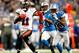 DETROIT, MI - NOVEMBER 24: Tiquan Underwood #11 of the Tampa Bay Buccaneers catches a touchdown pass in front of Chris Houston #23 of the Detroit Lions in the fourth quarter at Ford Field on November 24, 2013 in Detroit, Michigan. (Photo by Gregory Shamus