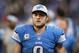 DETROIT, MI - NOVEMBER 24: Matthew Stafford #9 of the Detroit Lions watches the clock run down to end the game against the Tampa Bay Buccaneers at Ford Field on November 24, 2013 in Detroit, Michigan. Tampa Bay defeted the Lions 24-21. (Photo by Leon Ha