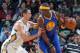 NEW ORLEANS, LA - NOVEMBER 26: Jermaine O'Neal #7 of the Golden State Warriors looks to make a move against Jason Smith #14 of the New Orleans Pelicans on November 26, 2013 at the New Orleans Arena in New Orleans, Louisiana. NOTE TO USER: User expressly