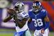 EAST RUTHERFORD, NJ - NOVEMBER 24: Dez Bryant #88 of the Dallas Cowboys catches a pass against Trumaine McBride #38 of the New York Giants during their game at MetLife Stadium on November 24, 2013 in East Rutherford, New Jersey. (Photo by Al Bello/Get