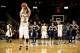 Ron Baker shoots two free throws after a flagrant-2 was called on BYU's Nate Austin.