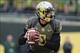 Nov 16, 2013; Eugene, OR, USA; Oregon Ducks quarterback Marcus Mariota (8) throws the ball against the Utah Utes at Autzen Stadium. The Ducks won 44-21. Mandatory Credit: Scott Olmos-USA TODAY Sports