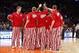 Nov 22, 2013; New York, NY, USA; Indiana Hoosiers prior to start of game against the Connecticut Huskies at Madison Square Garden. Mandatory Credit: Jim O'Connor-USA TODAY Sports