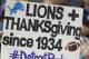DETROIT, MI - NOVEMBER 24: Detroit Lions fan celebrates the annual Thanksgiving Day Game prior to the start of the game against the Green Bay Packers at Ford Field on November 24, 2011 in Detroit, Michigan. (Photo by Leon Halip/Getty Images)