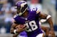ARLINGTON, TX - NOVEMBER 03: Running back Adrian Peterson #28 of the Minnesota Vikings carries the ball during the game against the Dallas Cowboys at Cowboys Stadium on November 3, 2013 in Arlington, Texas. (Photo by Jamie Squire/Getty Images)