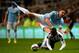NEWCASTLE UPON TYNE, ENGLAND - OCTOBER 30: Javi Garcia of Manchester City clashes with Massadio Haidara of Newcastle United during the Capital One Cup Fourth Round match between Newcastle United and Manchester City at St James' Park on October 30, 2013 i
