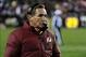 Nov 25, 2013; Landover, MD, USA; Washington Redskins head coach Mike Shanahan on the sidelines against the San Francisco 49ers during the second half at FedEx Field. The 49ers won 27-6. Mandatory Credit: Brad Mills-USA TODAY Sports