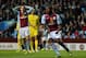 BIRMINGHAM, ENGLAND - NOVEMBER 09: Christian Benteke of Aston Villa reacts after missing a chance on goal during the Barclays Premier League match between Aston Villa and Cardiff City at Villa Park on November 9, 2013 in Birmingham, England. (Photo by M