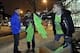 Nov 27, 2013; Cleveland, OH, USA; James Blair (right) passes out