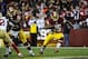 Nov 25, 2013; Landover, MD, USA; Washington Redskins running back Alfred Morris (46) runs against the San Francisco 49ers during the first half at FedEx Field. Mandatory Credit: Brad Mills-USA TODAY Sports