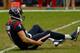 HOUSTON, TX - NOVEMBER 24: Case Keenum #7 of the Houston Texans gets knocked to the ground in the second half of the game against the Jacksonville Jaguars at Reliant Stadium on November 24, 2013 in Houston, Texas. (Photo by Scott Halleran/Getty Images)