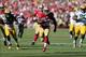Sep 8, 2013; San Francisco, CA, USA; San Francisco 49ers running back Kendall Hunter (32) carries the ball against the Green Bay Packers during the fourth quarter at Candlestick Park. The San Francisco 49ers defeated the Green Bay Packers 34-28. Mandatory
