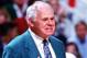 28 JAN 1993: MICHIGAN STATE BASKETBALL COACH JUD HEATHCOTE REACTS TO A PLAY DURING A GAME AGAINST IOWA STATE. Mandatory Credit: DUANE BURLESON/ALLSPORT