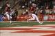 Oct 19, 2013; Fresno, CA, USA; Fresno State wide receiver Davante Adams (15) scores a touchdown against the UNLV Rebels during the first quarter at Bulldog Stadium. Mandatory Credit: Kelvin Kuo-USA TODAY Sports