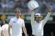 BRISBANE, AUSTRALIA - NOVEMBER 23: Graeme Swann of England walks back to his mark after being hit for six by Michael Clarke of Australia during day three of the First Ashes Test match between Australia and England at The Gabba on November 23, 2013 in Bri