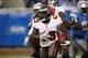 DETROIT, MI - NOVEMBER 24: Bobby Rainey #43 of the Tampa Bay Buccaneers runs for a short gain during the third quarter of the game against the Detroit Lions at Ford Field on November 24, 2013 in Detroit, Michigan. Tampa Bay defeted the Lions 24-21. (Phot