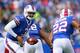ORCHARD PARK, NY - NOVEMBER 17: EJ Manuel #3 of the Buffalo Bills readies to handoff to Fred Jackson #22 at Ralph Wilson Stadium on November 17, 2013 in Orchard Park, New York. Buffalo won 37-14. (Photo by Rick Stewart/Getty Images)
