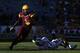 TEMPE, AZ - OCTOBER 19: Running back Marion Grice #1 of the Arizona State Sun Devils rushes the football past linebacker Princeton Fuimaono #37 of the Washington Huskies during the college football game at Sun Devil Stadium on October 19, 2013 in Tempe,