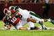 TUSCALOOSA, AL - SEPTEMBER 21: Shaquil Barrett #56 of the Colorado State Rams sacks AJ McCarron #10 of the Alabama Crimson Tide at Bryant-Denny Stadium on September 21, 2013 in Tuscaloosa, Alabama. (Photo by Kevin C. Cox/Getty Images)