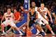 Nov 29, 2013; New York, NY, USA; Duke Blue Devils forward Rodney Hood (5) dribbles against the Arizona Wildcats during the first half of the NIT Season Tip-Off Championship game at Madison Square Garden. Mandatory Credit: Joe Camporeale-USA TODAY Sports