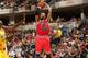 INDIANAPOLIS, IN - OCTOBER 5: Taj Gibson #22 of the Chicago Bulls shoots against the Indiana Pacers at Bankers Life Fieldhouse on October 5, 2013 in Indianapolis, Indiana. NOTE TO USER: User expressly acknowledges and agrees that, by downloading and or u