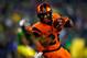 EUGENE, OR - NOVEMBER 29: Terron Ward #28 of the Oregon State Beavers scores a touchdown against the Oregon Ducks during the 117th playing of the Civil War on November 29, 2013 at the Autzen Stadium in Eugene, Oregon. (Photo by Jonathan Ferrey/Getty Ima