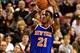 Nov 25, 2013; Portland, OR, USA; New York Knicks shooting guard Iman Shumpert (21) shoots against the Portland Trail Blazers at the Moda Center. Mandatory Credit: Craig Mitchelldyer-USA TODAY Sports