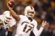 Nov 29, 2013; Pittsburgh, PA, USA; Miami Hurricanes quarterback Stephen Morris (17) passes the ball against the Pittsburgh Panthers during the third quarter at Heinz Field. Miami won 41-31. Mandatory Credit: Charles LeClaire-USA TODAY Sports