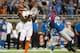 DETROIT, MI - OCTOBER 20: Strong safety Glover Quin #27 of the Detroit Lions breaks up a pass intended for wide receiver A.J. Green #18 of the Cincinnati Bengals during the second half at Ford Field on October 20, 2013 in Detroit, Michigan. The Bengals de