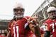 GLENDALE, AZ - OCTOBER 27: Wide receiver Larry Fitzgerald #11 of the Arizona Cardinals walks off the field before the NFL game against the Atlanta Falcons at the University of Phoenix Stadium on October 27, 2013 in Glendale, Arizona. The Cardinals defeat
