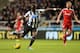 NEWCASTLE UPON TYNE, ENGLAND - NOVEMBER 30: Moussa Sissoko of Newcastle United scores his team's second goal during the Barclays Premier League match between Newcastle United and West Bromwich Albion at St James' Park on November 30, 2013 in Newcastle up