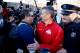 ANN ARBOR, MI - NOVEMBER 30: Head coach Brady Hoke of the Michigan Wolverines and head coach Urban Meyer of the Ohio State Buckeyes meet on the field after the Ohio State Buckeyes defeated the Michigan Wolverines 42-41 at Michigan Stadium on November 30,