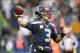 Nov 17, 2013; Seattle, WA, USA; Seattle Seahawks quarterback Russell Wilson (3) passes against the Minnesota Vikings during the third quarter at CenturyLink Field. Mandatory Credit: Joe Nicholson-USA TODAY Sports