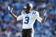 CHAPEL HILL, NC - NOVEMBER 30: Jamison Crowder #3 of the Duke Blue Devils encourages the crowd during a game against the North Carolina Tar Heels at Kenan Stadium on November 30, 2013 in Chapel Hill, North Carolina. Duke won 27-25. (Photo by Grant Halve