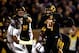 COLUMBIA, MO - NOVEMBER 30: Quarterback James Franklin #1 of the Missouri Tigers scrambles as defensive lineman Polo Manukainiu #90 of the Texas A&M Aggies chases during the game on November 30, 2013 in Columbia, Missouri. (Photo by Jamie Squire/Getty I