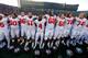 ANN ARBOR, MI - NOVEMBER 30: The Ohio State Buckeyes celebrate on the field after defeating the Michigan Wolverines 42-41 at Michigan Stadium on November 30, 2013 in Ann Arbor, Michigan. (Photo by Gregory Shamus/Getty Images)