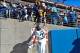 Oct 28, 2012; Nashville, TN, USA; Indianapolis Colts running back Donald Brown (31) gives his glove to a fan as he leaves the field after defeating the Tennessee Titans 19-13 in overtime at LP Field. Mandatory Credit: Jim Brown-USA TODAY Sports